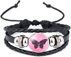 Handmade Braided Mul Breast Cancer Awareness Bracelet for Women and Girls - Pink
