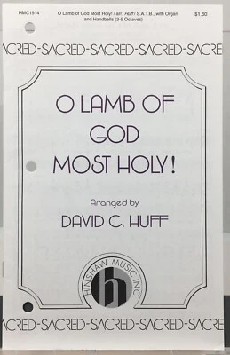 O Cordero de Dios Santísimo SATB Órgano Campanas Partituras David C Huff Hinshaw Foto 1 de 4