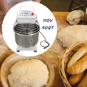PreAsion® 40QT Commercial Spiral Dough Mixer Machine 110V Electric Flour Mixer - Picture 1 of 22