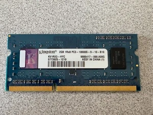 Dell / Kingston 2GB 1Rx8 PC3 10600S SODIMM RAM - Picture 1 of 2