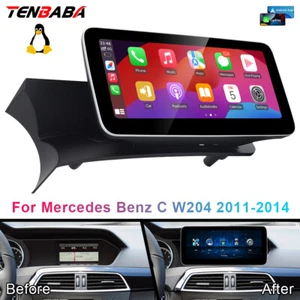 Radio 10.25'' Touch Screen Android Auto Carplay For Benz C W204 2011-2014 NTG4.5 - Imagen 1 de 12