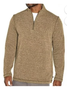 Gap Men’s 1/2 Zip Mock Neck  Stylish Pullover Beige Medium NWT - Picture 1 of 15