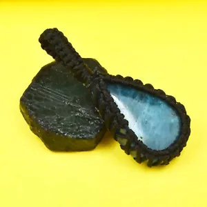 CERTIFIED Natural Blue Apatite Gemstone Pendant Pear Cut 76.05 Ct Loose Gemstone - Picture 1 of 11