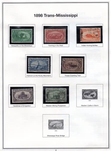 US 1898 Sc. #285-291 THE 1c. MINT NEVER HINGED THE 2c. NO GUM THE 10c. MLH - Picture 1 of 1
