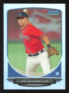 2013 Bowman Chrome mini IAN HAGENMILLER Refractor card #/125 ATLANTA BRAVES #38