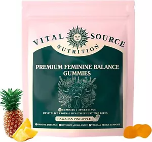 Vital Source Feminine Balance Gummies - Hawaiian Pineapple 60 Gummies - Picture 1 of 14