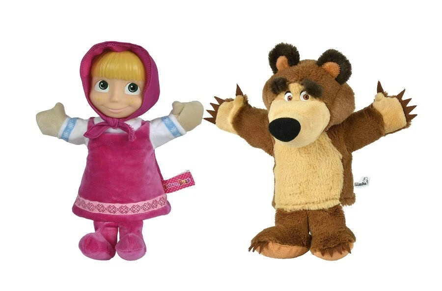 Simba Toys - Mascha und der Bär Handpuppe Mischa / Mascha 28cm Kinder Spielzeug