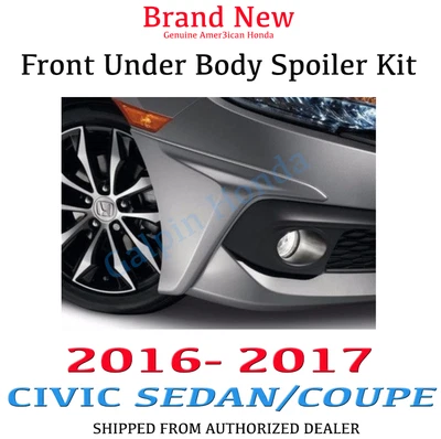 Genuine OEM Honda Civic 2Dr / 4Dr Front Under Body Spoiler Kit 2016 - 2017  Foto 1 de 4