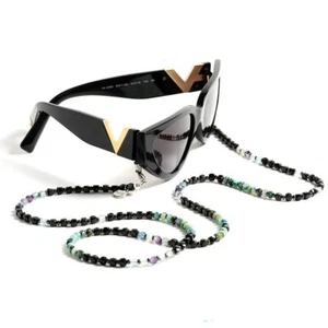 Catena Occhiali Pietre Naturali Spinello Fluorite Diaspro | Desja Sibilla - Foto 1 di 2