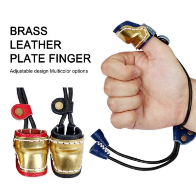2pcs Archery Brass Fingerguards Bow Thumb Finger Protect Adjustable Hunting Gear - Image 1 of 4