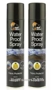 2 X 300ml Waterproof Spray Fabric Shoes Tents Cloth Protector Camping Fishing - Picture 1 of 2