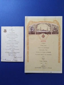 2 MENU': A) ALGERIA 19 Aprile 1906, - B) SPAGNA 6 Maggio 1932. - Foto 1 di 3