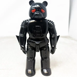 Juguete artístico de vinilo Luke Chueh negro Mecha Sad Bear Kaiju Sofubi KFGU - Imagen 1 de 5
