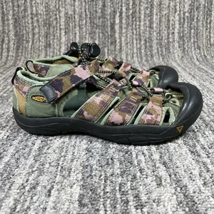KEEN Sandals Sz 4 Green Pink Camouflage Newport H2 Waterproof Trail 1006539 - Picture 1 of 11