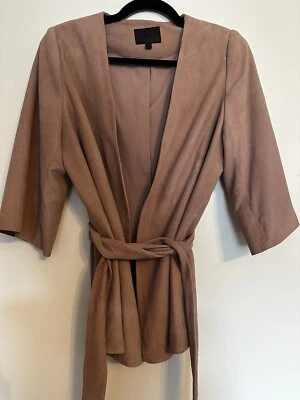 Chaqueta Intermix Rosa Polvoriento 100% Cuero, Forrada, Manga 3/4, Negocios, Talla M Foto 1 de 4