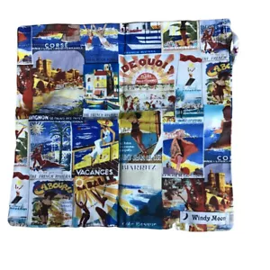 Vintage Fabric Thick Cotton 'Home Made' Shoe Bag/Scarf Pouch/New/French Riviera - Imagen 1 de 6