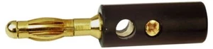 4mm Banana Plug Wth Hard Plastic Cover and Gold Plated Screw Terminals Black - Picture 1 of 2