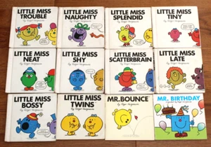 Vintage 12 MR. MEN + LITTLE MISS BOOKS Hargreaves Small Hardcover Book Lot Set - Picture 1 of 4