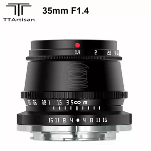 TTArtisan 35mm F1.4  Manual Lens for Fujifilm Fuji X-S20 X-H2s X-H1S X-T5 Camera - Picture 1 of 11