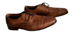 Apt. 9® Mylo Men's 13 Medium Leather Oxford Cognac Derby Wingtip Dress Shoes - Picture 1 of 15