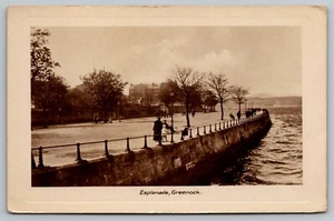 Postcard: Esplanade, Greenock Scotland, RPPC, Posted 1930 - Picture 1 of 2