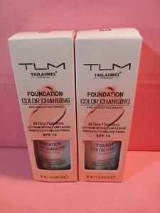2 Boxes TLM Color Changing Foundation Flawless Color Change SPF15 (G) - Picture 1 of 3