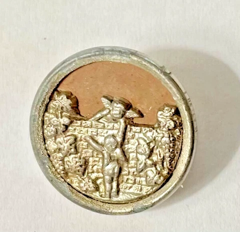 Antique Metal Picture Button - Over the Wall Cover