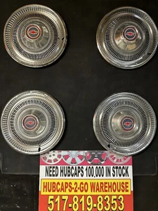 1970-74Chevrolet Impala Rare Red/Black accent 15” Original Full hubcaps set 4 - Picture 1 of 15