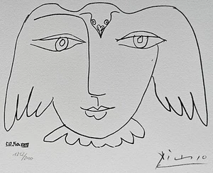 PABLO PICASSO Visage de la Paix XXIV HAND NUMBERED 1252/2000 signed LITHOGRAPH - Picture 1 of 7