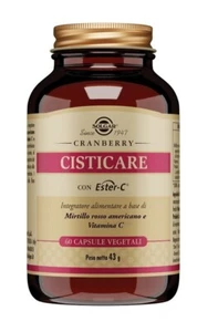 Solgar Cisticare Integratore Mirtillo Rosso Americano e Vitamina C, 60 Capsule - Foto 1 di 1