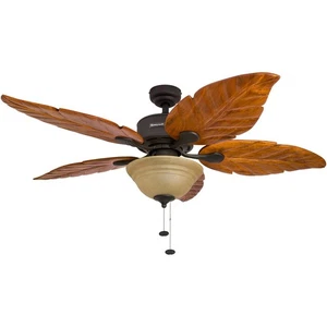 Royal Palm 52 Inch Tropical LED Ceiling Fan with Light Pull Chain Three Mount... - Picture 1 of 9