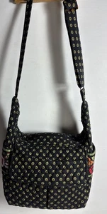 Bolso Bandolera Vera Bradley Metropolitan Negro Floral Girasoles 12’x9’ - Imagen 1 de 10