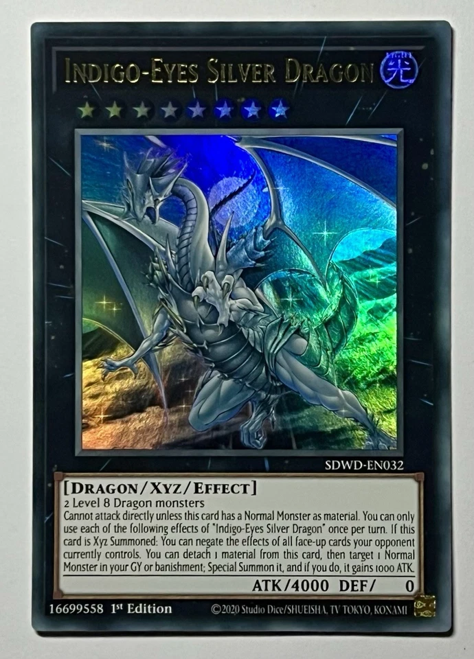 Indigo-Eyes Silver Dragon SDWD-EN032 (NM) Ultra Rare 1st Edition YuGiOh! TCG - Image 1 of 3