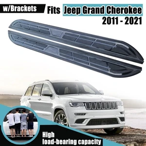Fits Jeep Grand Cherokee 2011-2021 Side Step Running Board Nerf Bar Aluminum 2pc - Picture 1 of 10