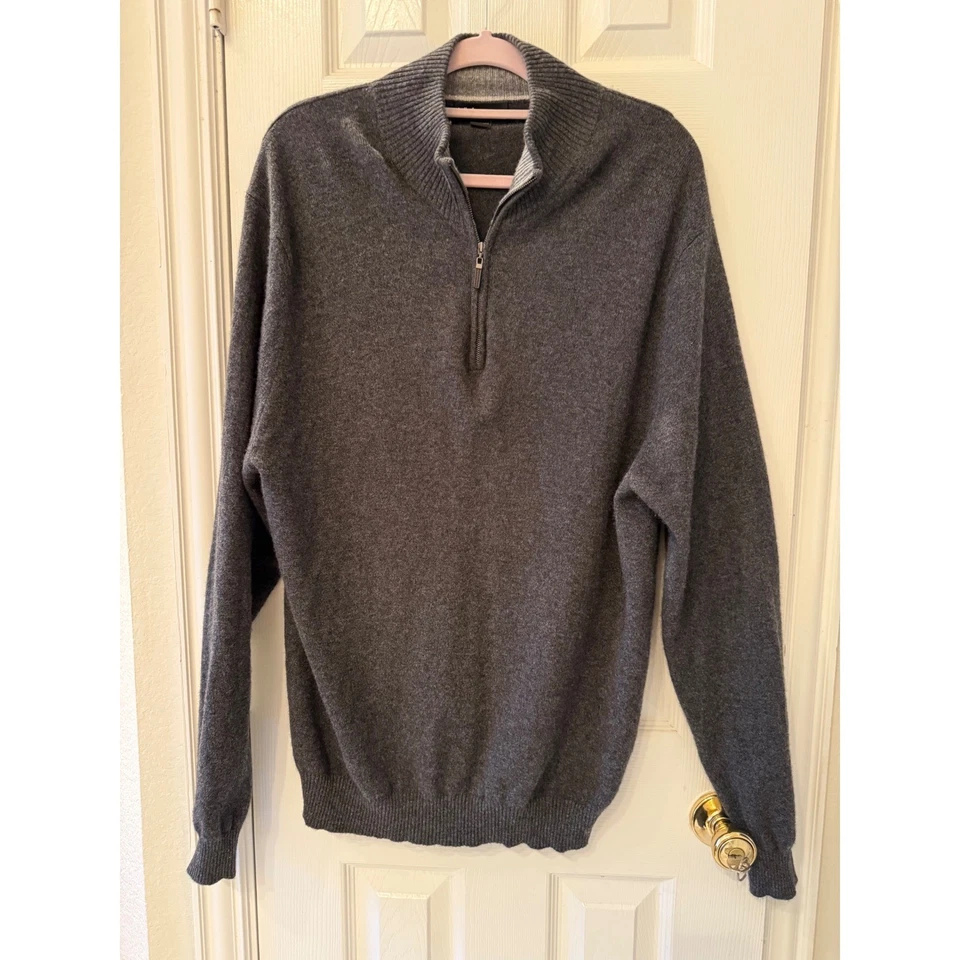 Neiman Marcus Quarter Zip Sweater Pullover Men Casual Knitwear 100 cashmere - Image 1 of 4