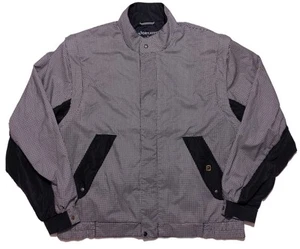 Vintage FOOTJOY Dryjoys Full Zip Convertible Golf Jacket Black Checks Men's XL - Picture 1 of 14