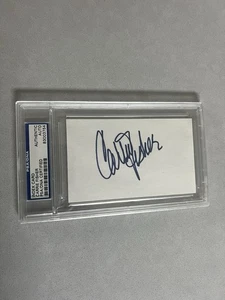 Carrie Fisher signed encapsulated 3x5 index card PSA/DNA COA slabbed Leia Rare! - Picture 1 of 2