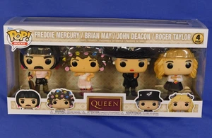 FUNKO POP ROCKS QUEEN 4-PACK I WANT TO BREAK FREE FREDDIE BRIAN JOHN ROGER - Picture 1 of 10
