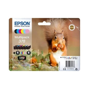Epson 378 MultiPack Original Ink Cartridges C13T37884010 Squirrel Series - Picture 1 of 1