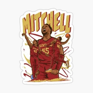 Donovan Mitchell Sticker Aufkleber 4" 2025 Cleveland Retro Cavs Throwback - Bild 1 von 1