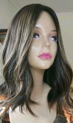 PELUCA JUDÍA KOSHER CABELLO RUSO HUMANO NATURAL NEGRO SEDOSTA 15" LARGO  Foto 1 de 4