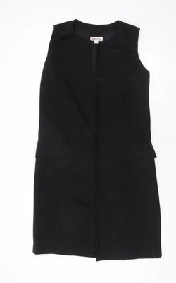 Merona Womens Black Waistcoat Size 10 Sleeveless Mid-Length Workwear - Image 1 of 4