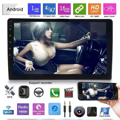 10 pollici Android 2 DIN Universale Autoradio Doppio Din GPS Bluetooth WiFi - Immagine 1 di 4