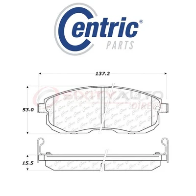 Centric Posi Quiet Disc Brake Pads w Shims for 2007-2012 Nissan Versa 1.8L ek - Imagem 1 de 4