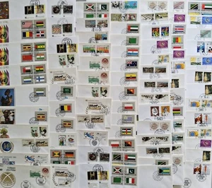Posten 100 FDC Vereinte Nationen, Ersttagsbriefe UNO aus Übernahme Händlerlager - Bild 1 von 3