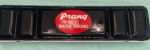 VINTAGE PRANG acht Wasserfarben Farbe Reise schwarz Dose 8 Punkte - Bild 1 von 3