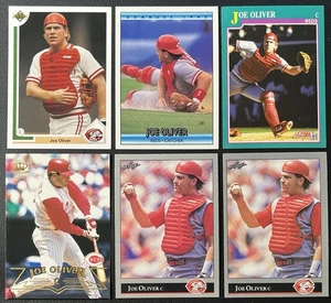 Lote de 6 cartas de béisbol Joe Oliver Cincinnati Reds Leaf, Pacific, Upper Deck y más - Imagen 1 de 6