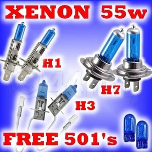 55w XENON HEADLIGHT & FOG BULBS Audi A6 97-01 H1 H7 H3 - Picture 1 of 1