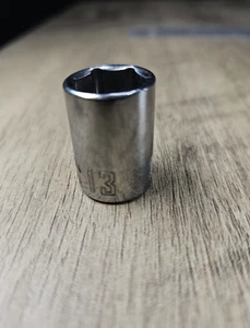 13mm Craftsman 1/4" Drive Socket Metric Chrome Shallow 6pt New W/O Box CMMT43514 - Bild 1 von 2