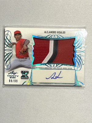 2021 Alejandro Hidalgo Rookie Patch Auto Blue Parallel Leaf Trinity[89/99] - Image 1 of 2